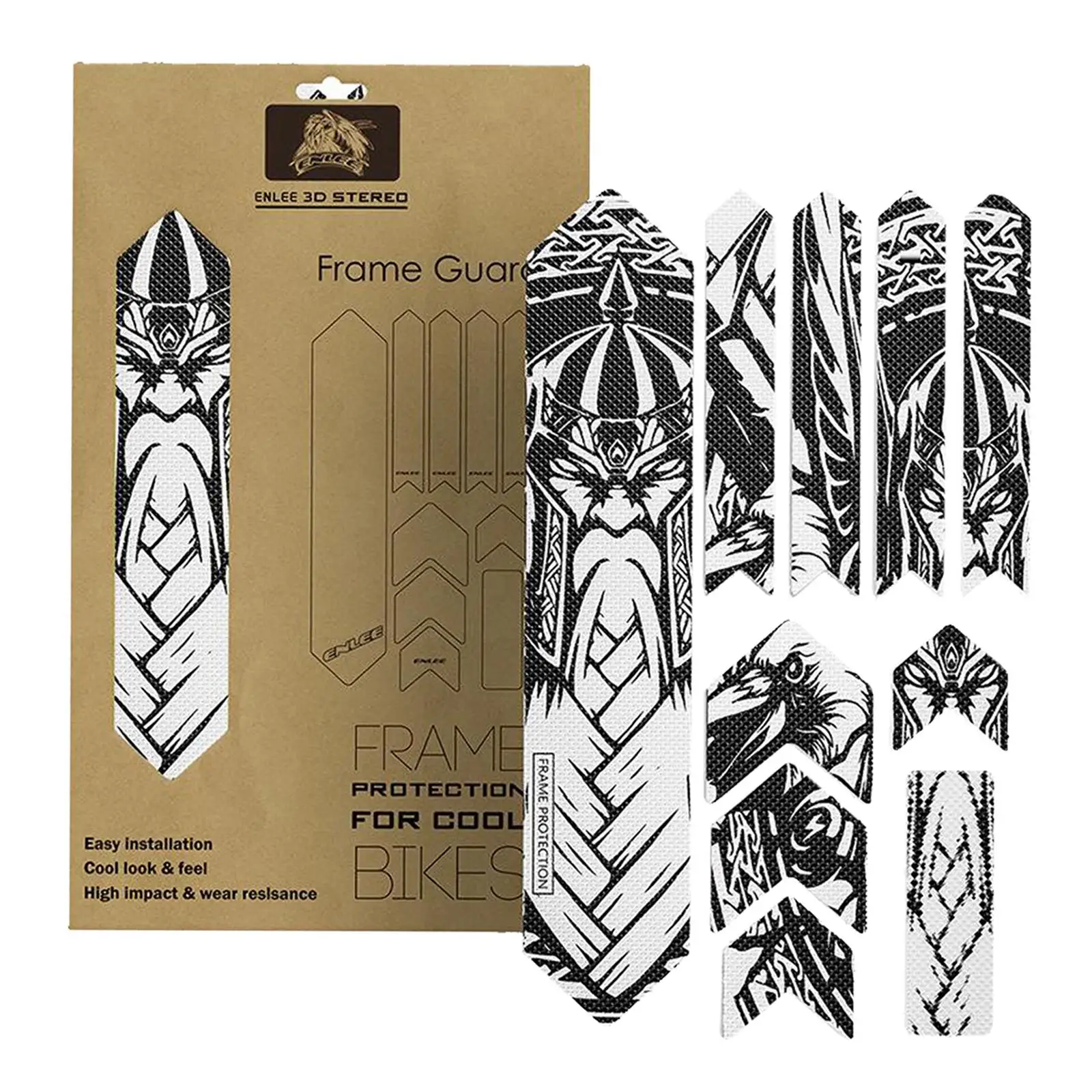 

3D Bike Frame Protector Road Bicycle Sticker Removable Decorative Cover Film