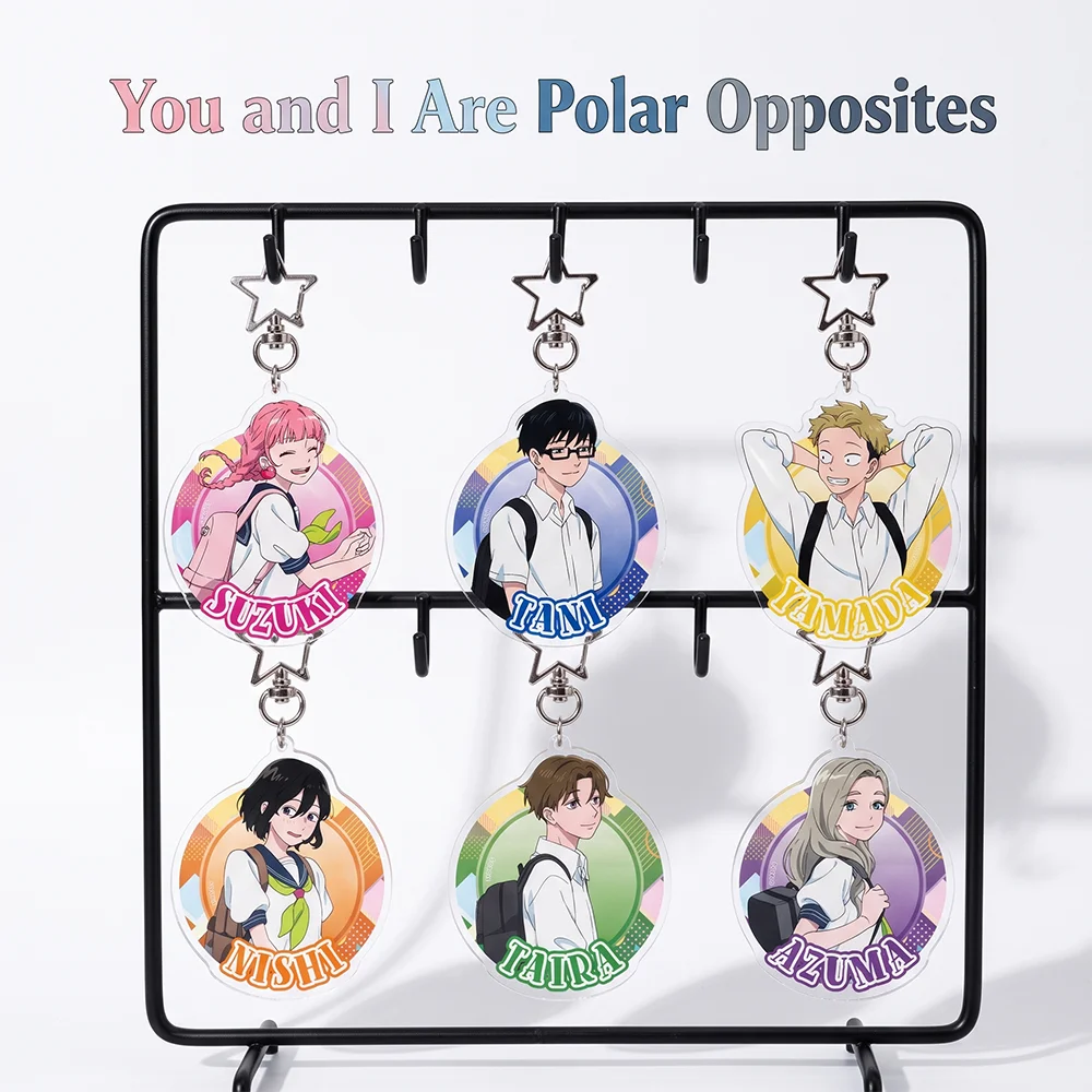 You and I Are Polar Opposites Miyu Suzuki 6CM Acrylic Stand Keychain Anime Character Pendant Key Ring Backpack Bag Charm Gifts