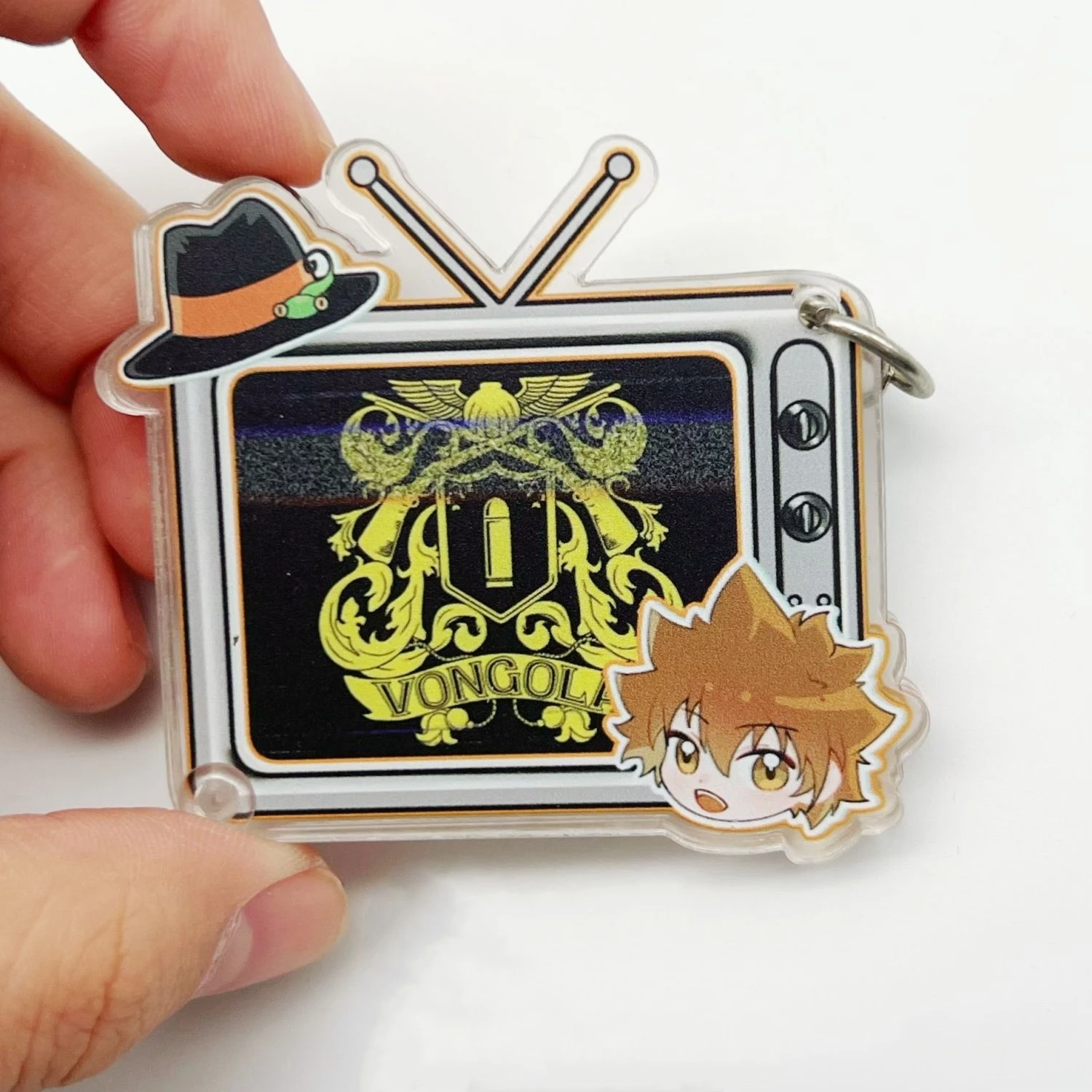 Katekyo hitman reborn shake anime acrílico chaveiro feminino hibari kyoya chaveiro homem sawada tsunayoshi chaveiro saco pingente presente
