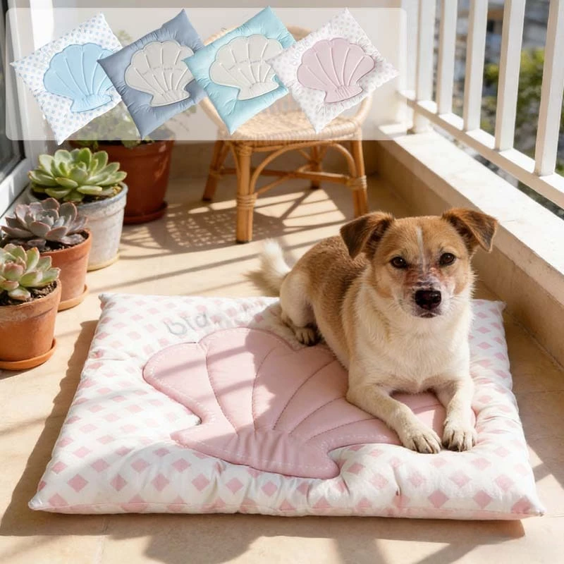 

Summer Shell Pet Cooling Mat, Dog Cat Universal Cool Pad, Breathable Heat Relief, Soft Comfortable Pet Sleeping Mat 여름 애완동물 매트