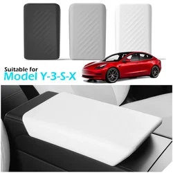 TPE Armrest Box Soft Cover for 2025 Tesla Model Y Juniper S X 3 Highland Center Console Arm Rest Lid Armrest Box Pad Accessories
