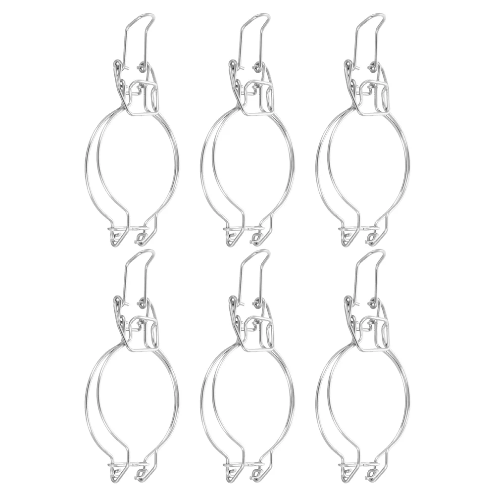 

6 Pcs Sealing Can Buckle Ball Canning Jar Hangers Wire Handles Stainless Steel Kitchen Storage Canisters