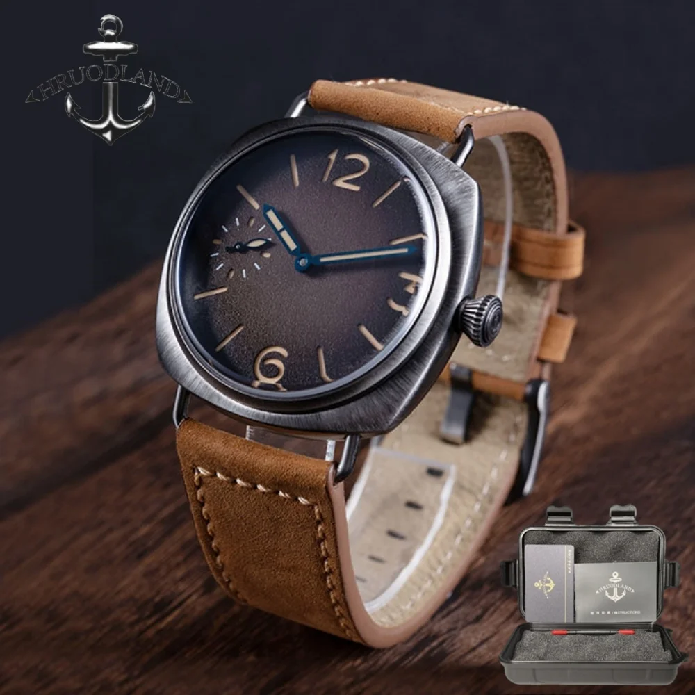

Hruodland 2025 Новые мужские механические часы Seagull ST3600 F009 Светящееся сапфировое стекло Нержавеющая сталь Водонепроницаемые 50 м reloj hombre