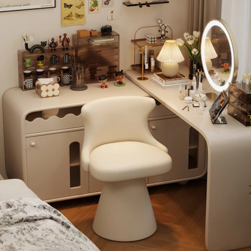 Light Luxury Swivel Makeup Stool Cloakroom Dressing Chair Living Room Comfortable Single Sofa Chairs