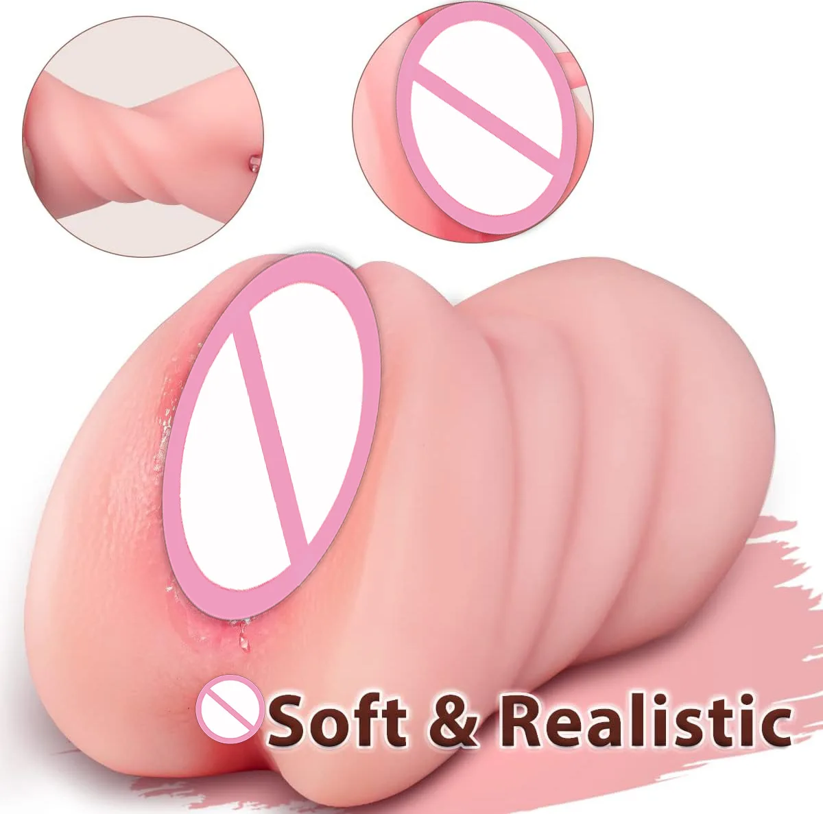 3D Flesh The Light Male Masturbation Artificial Vagina Ass mouth Silicone 3 In 1 Adult Sex Toy Sex Doll For Man Pocket Pussy Ass view 6