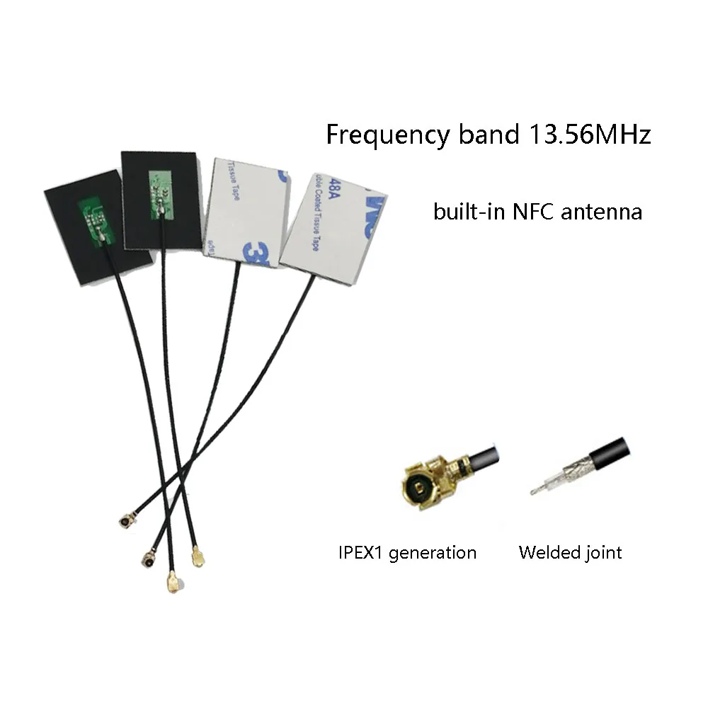 Taidacent-antena interna para teléfono inteligente, 5 piezas, 13,56 mhz, 5DB, NFC, IPEX1/soldadura para identificación por radiofrecuencia, pago