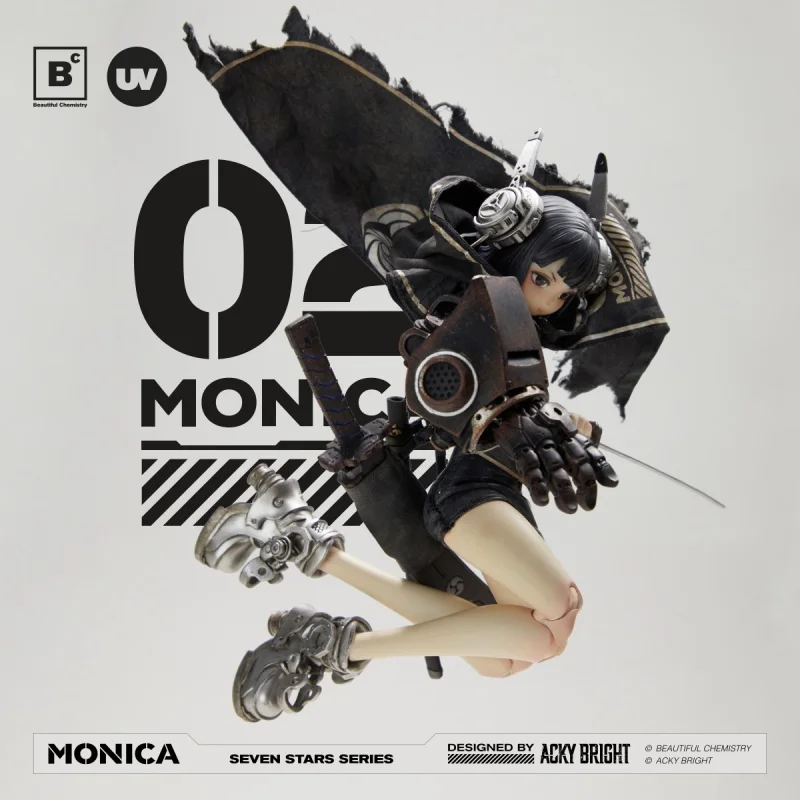 โมเดลฟิกเกอร์แอคชั่น โมนิก้า 1/6 ของแท้ สวยงาม ซีรีส์เคมียูวี อันเดอร์เวิร์ส เซเว่นสตาร์ หมายเลข 02 ของสะสม ตุ๊กตาข้อต่อขยับได้ ของเล่นตกแต่ง ของขวัญ