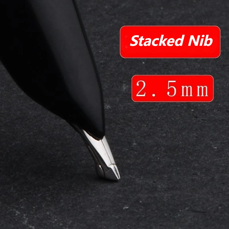 

1.0mm /2.5mm Nib BALAOYE Fountain Pen Hero Extra Large Particle Long Blade Stacked Professional Calligraphy Practice Office Pen