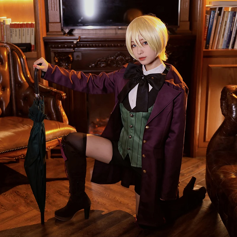 Neues Black Butler II Kuroshitsuji Cosplay Alois Trancy Cosplay Kostüm Uniform Outfit Halloween Kostüme für Damen/Herren