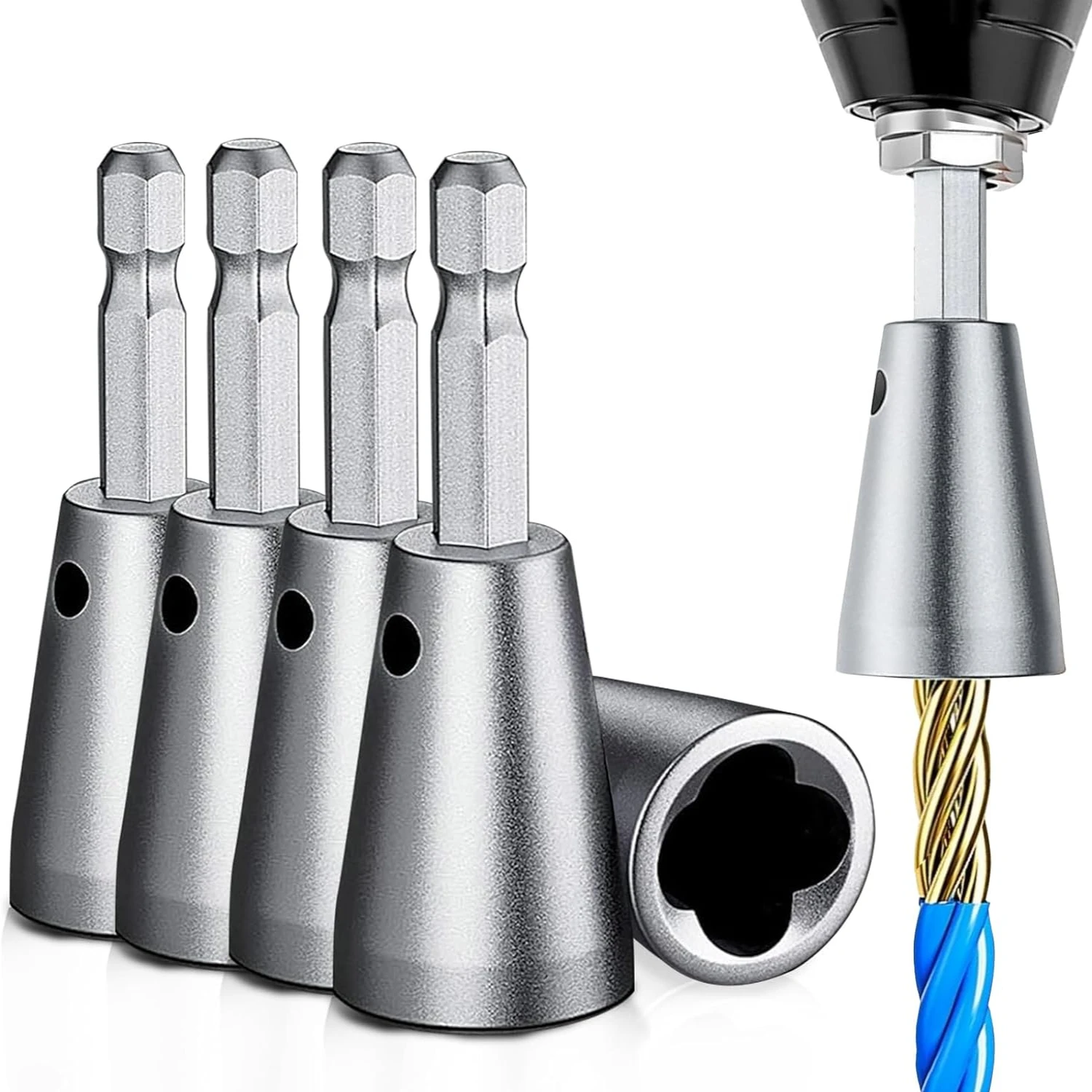 Enhance your productivity and upgrade your DIY toolkit with this versatile, efficient, and powerful 4-Piece Electric Wire Twisti