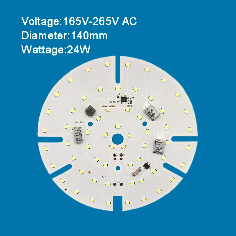 AC 220V bez kierowcy Chip Led biała ciepła 4000K trójkolorowa lampa tablica świetlna żarówka źródło okrągłe światło