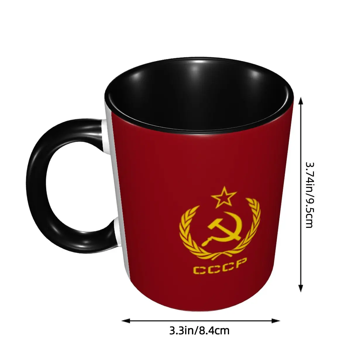DIY Russian USSR Soviet Union Socialism Hammer And Sickle Ceramic Mugs Custom CCCP Coffee Cup Creative Gift