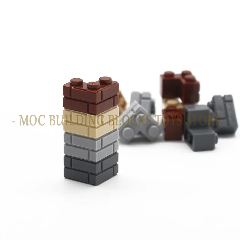 50pcs/bag MOC Parts 2357 Brick Modified 2x2 Corner Masonry Wall Building Blocks Architectural Design Creative Accessories Toys