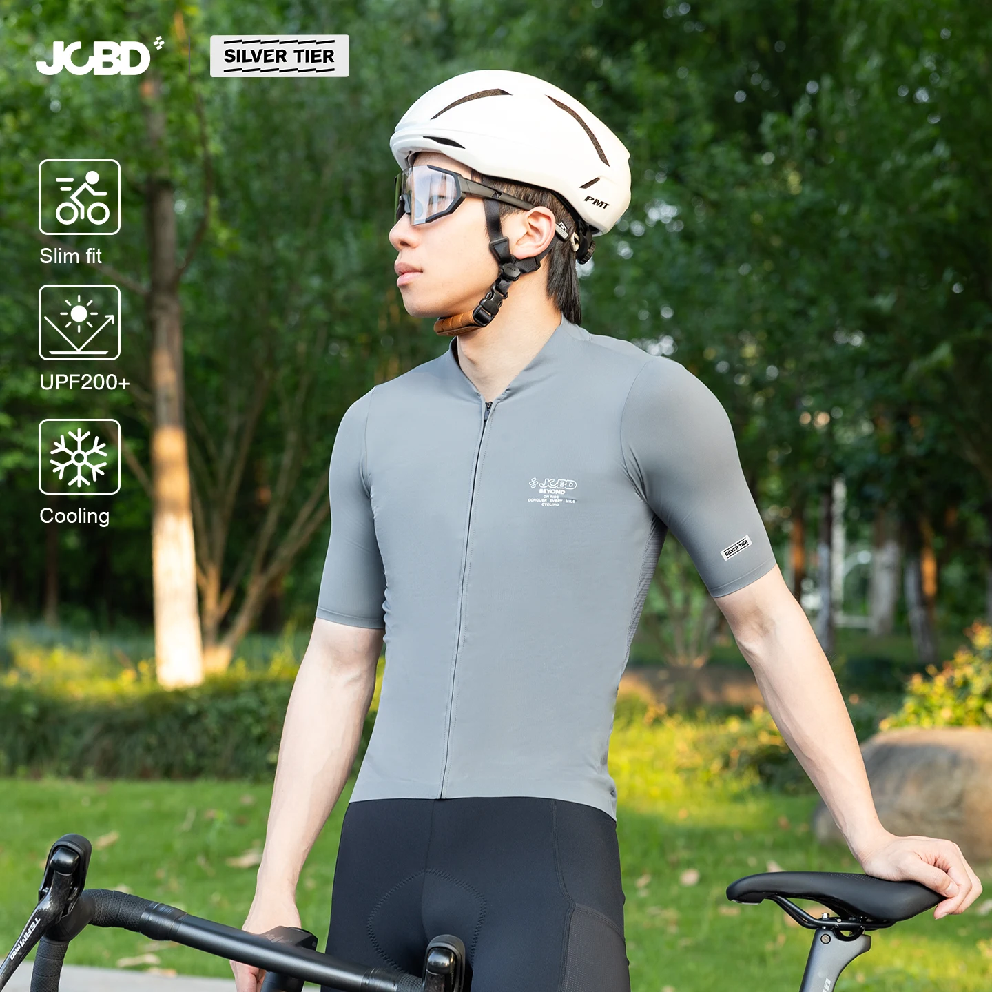 JCBD Men's Cycling Jersey Pro Team Quick Dry Cool Fabric Summer Breathable Slim Fit Road Racing Professional Rider Bike Jerseys