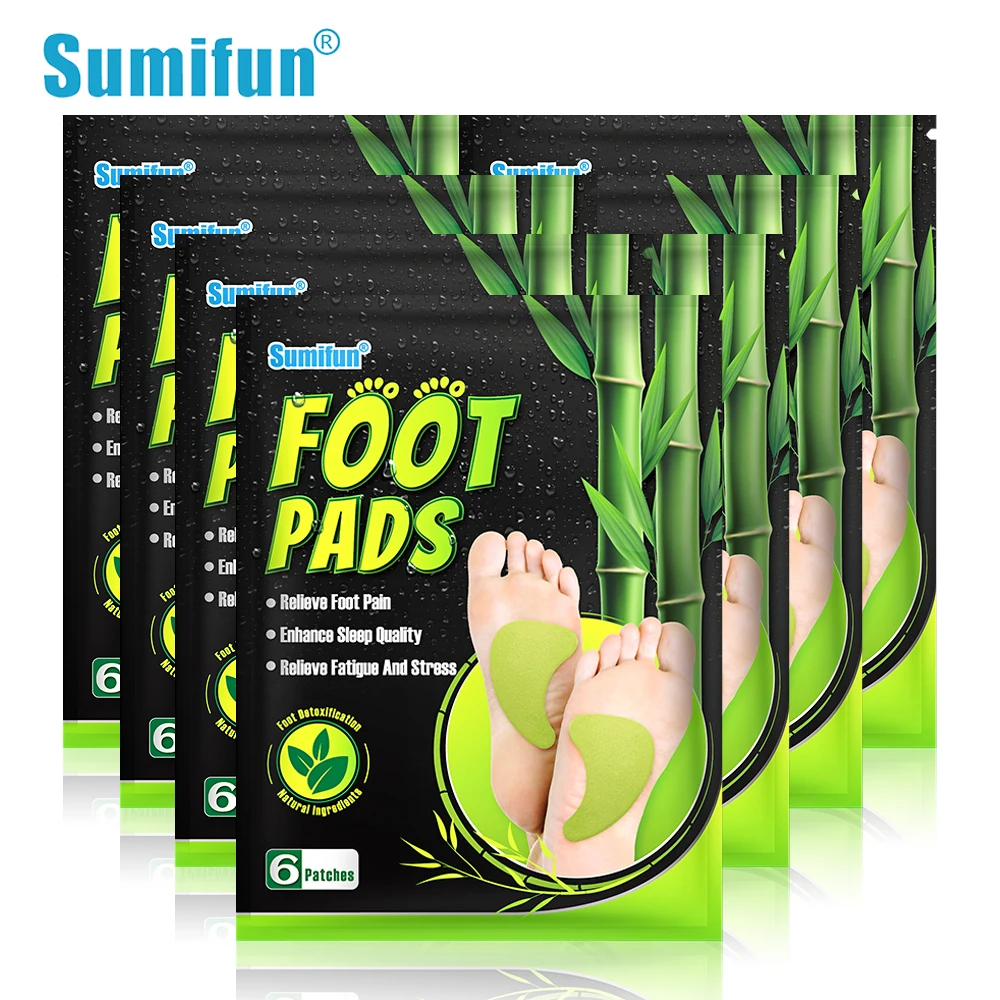 

6/18/30/60Pcs Sumifun Foot Detox Patch Stress Insomnia Headache Relief Adhesive Plaster Toxin Detoxification Slim Herbal Product