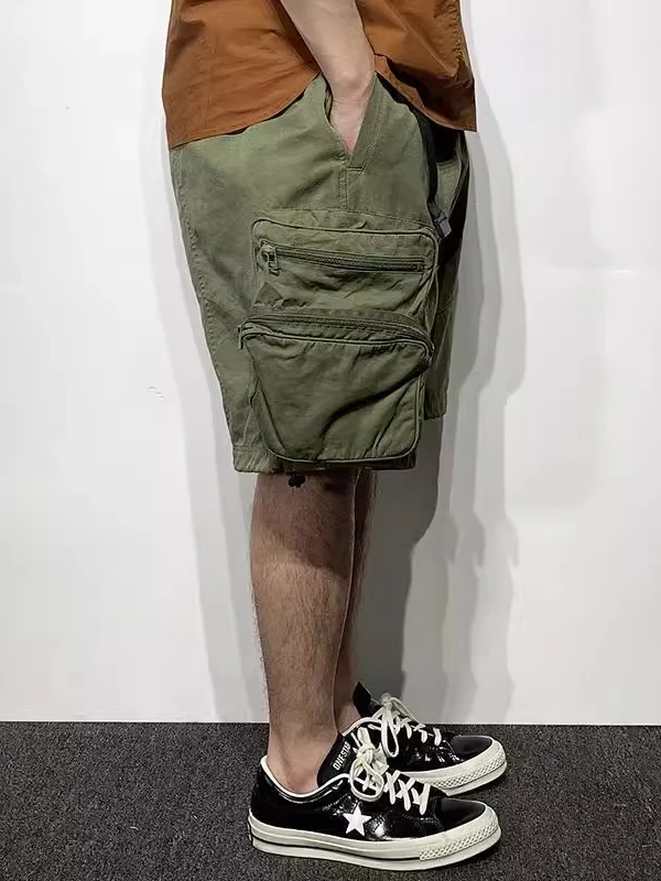 حجم كبير 300 Pou ملابس العمل الأمريكية الرجعية orts الرجال الصيف نظام الجبل وظيفية متعددة ket عادية خمسة أرباع P...