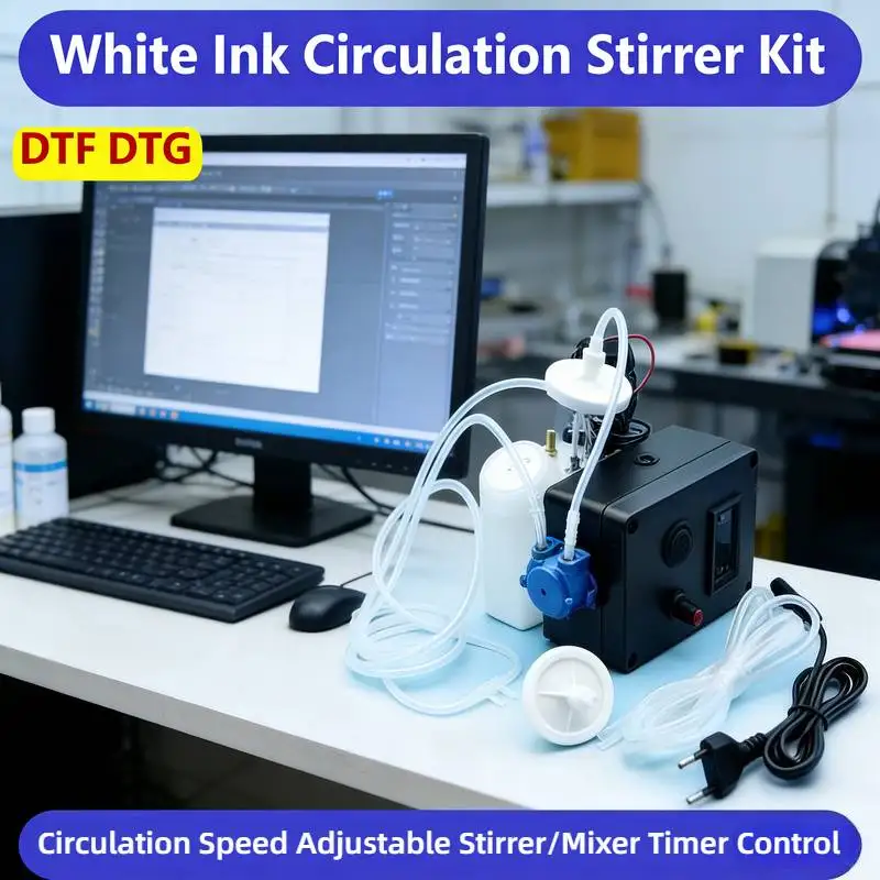 

i3200 XP600 DTG Ink DTF White Ink Tank Adjustable Circulation System Sitrrer Timer Controlled For Epson L1800 L800 L805 L18050