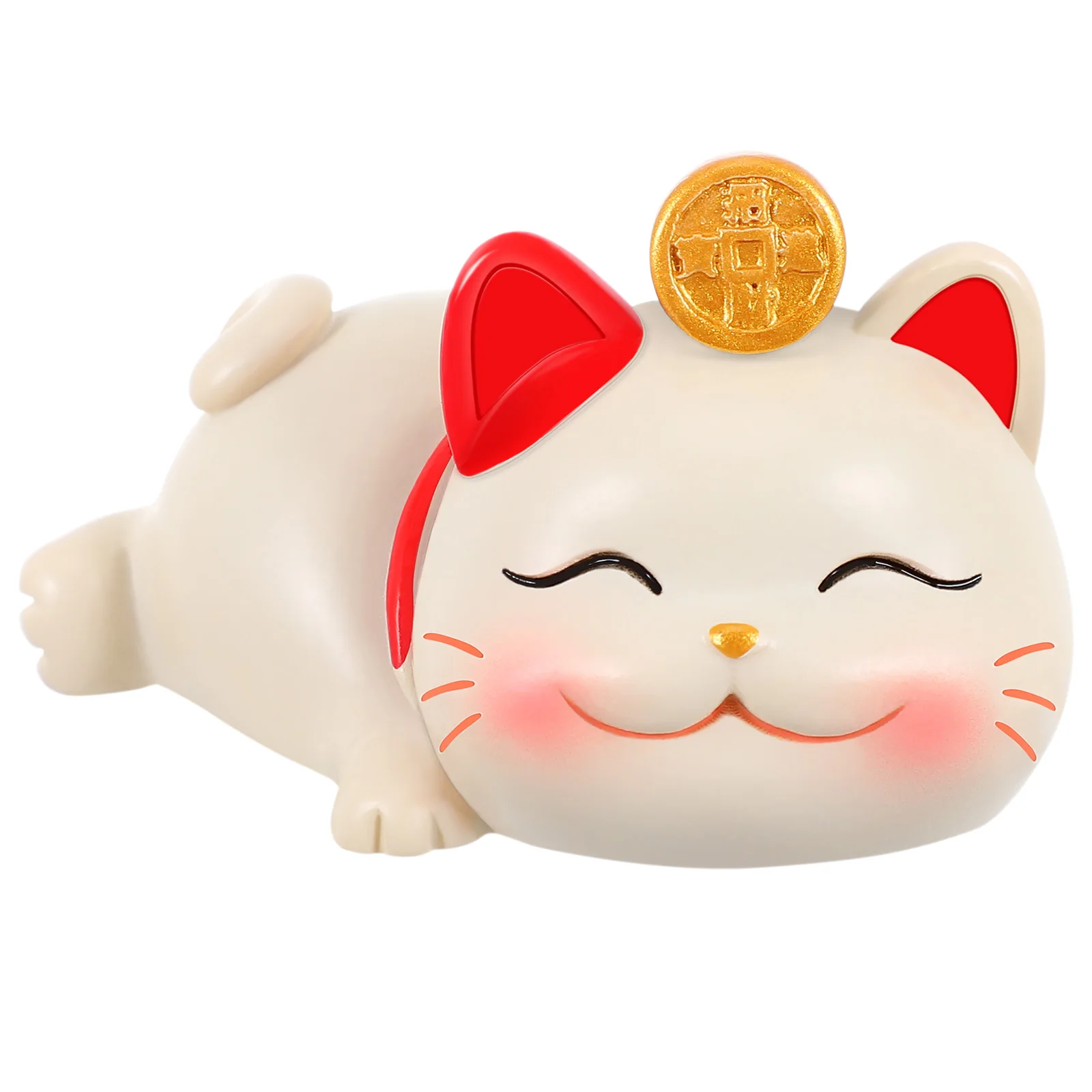 

Fortune Cat Decoration Made of Quality Resin Exquisite Craft Mini Statue Figurine Home Party Car Ornament