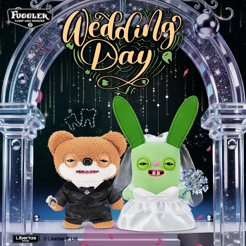 Original Fuggler Wedding Series Soft Plush Doll Teeth Monster Ugly Cute Funny Peluche Plushie Toy Birthday Wedding Gifts