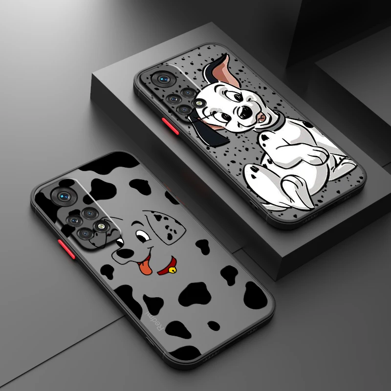 Design101 Spotted Dog Cartoon Frosted Translucent For Redmi 8 3 9A 9C 9AT 9 9T 13R 10A 10C 10 11A 12C 12 13C 5G Funda