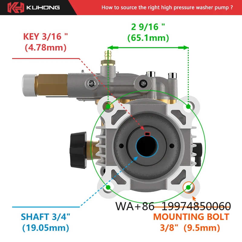 200BAR Axial Pump Horizontal Pressure Washer Pump Universal Pump for Washing Machine