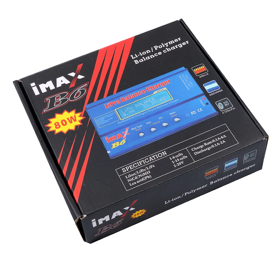 80W Aircraft Model Intelligent Charger B6 IMAX B6AC RC AC Nimh Nicd lithium Battery Balance Lipo Balance Discharger