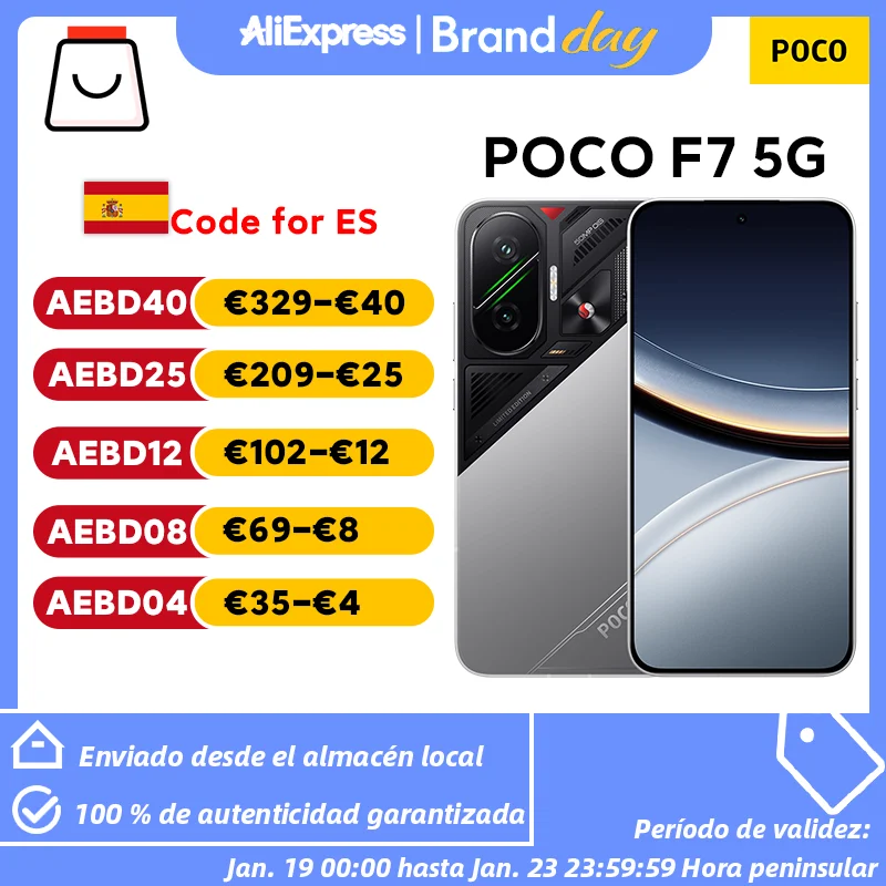 T�l�phone portable POCO F7 5G Snapdragon 8s Gen 4 50MP Double cam�ra Ecran 6.83'' 1.5K IP68 6500mAh 90W HyperCharge