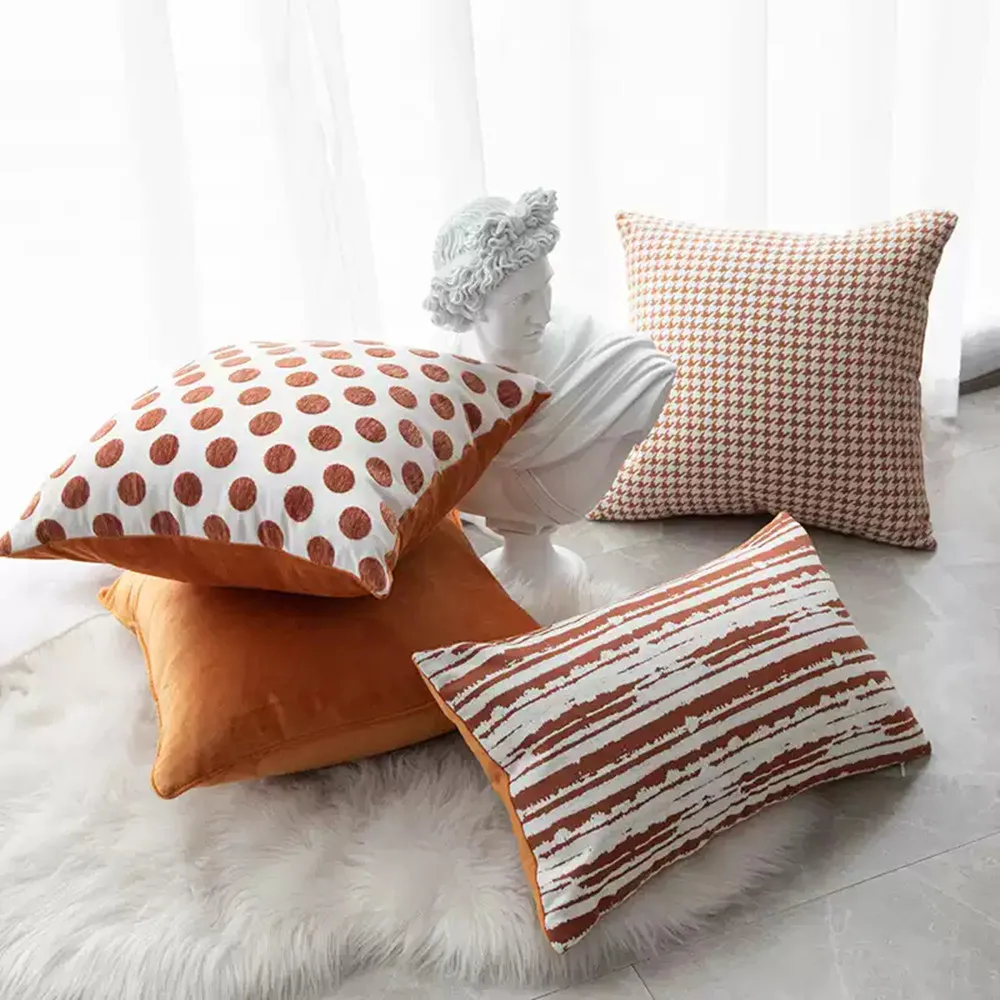 

Luxury plaid Nap Pillow For Home or Traveling, Bedside Sleeping Neck Pillow Cover Bedroom Sofa Cushion Throw Pillow Headrest