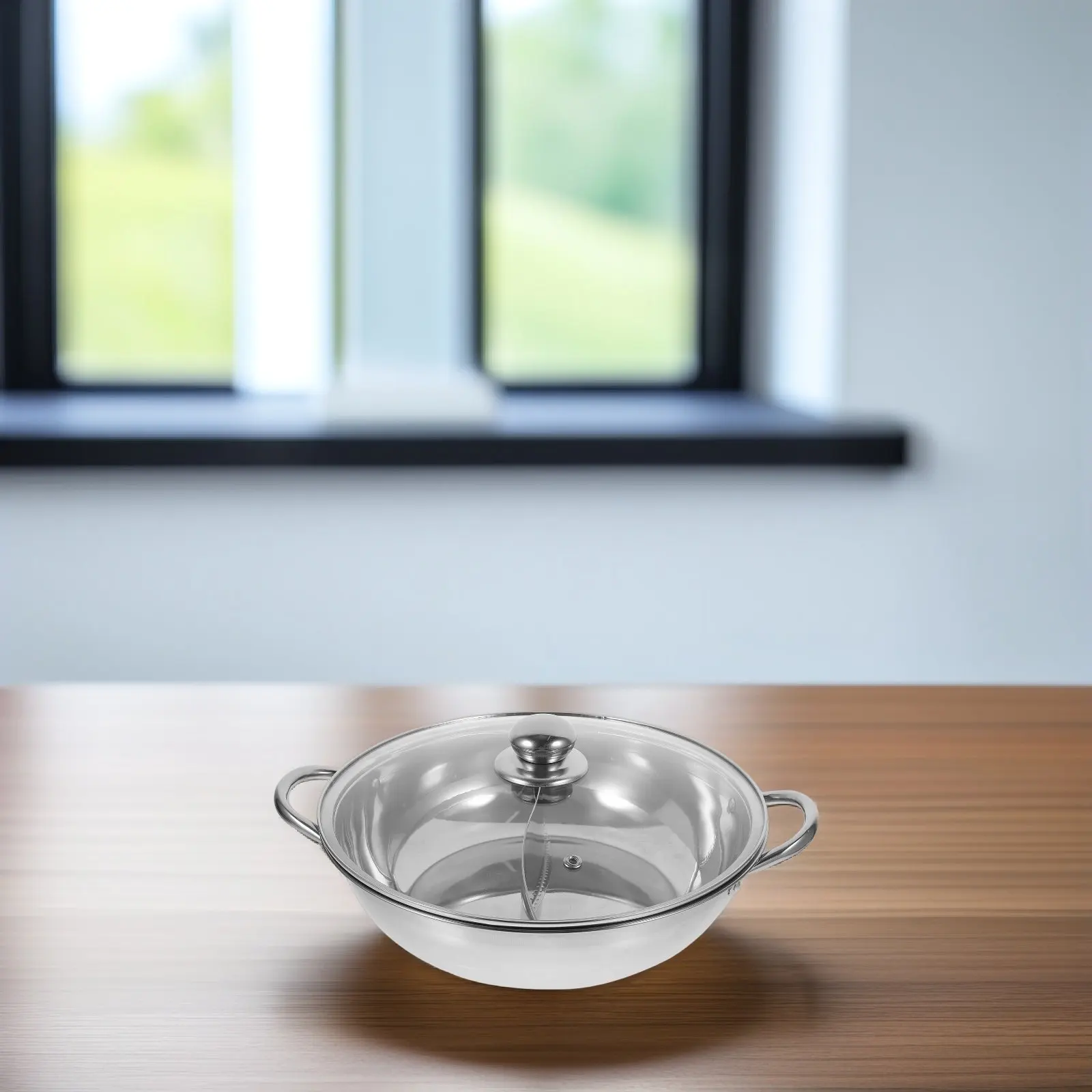 

Многофункциональный китайский хот-пот с разделителем для приготовления разных блюд, практичный аксессуар для кухни