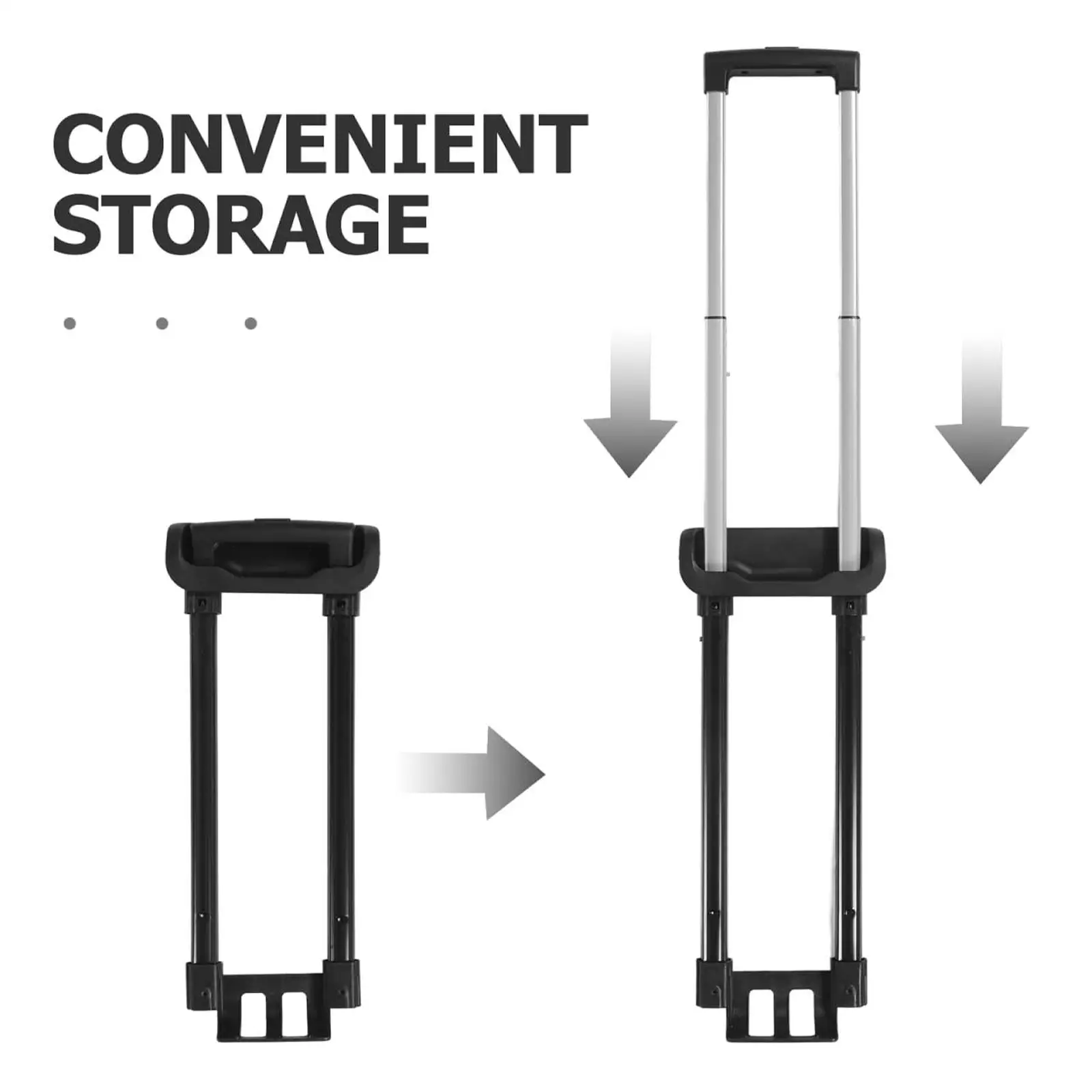 حقيبة سفر بديلة مقاس 20 بوصة، مقبض تلسكوبي، متعددة الاستخدامات، خفيفة الوزن، سهلة التركيب، ملحقات سفر قوية وقابلة للتمدد