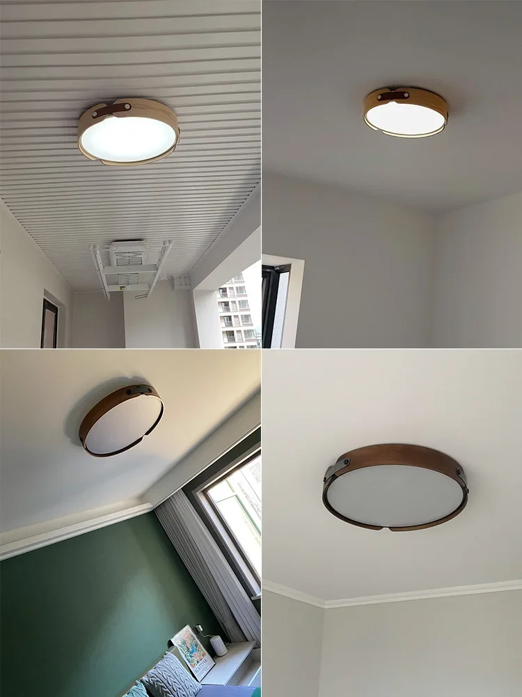 Ceiling Lamp Japan Creative Walnut Main Bedroom LED Light Modern Round Room Living Chandelier Restaurant Nordic Lighting Fixture