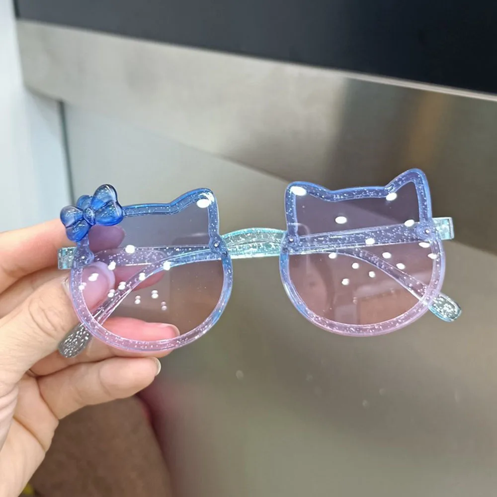 2024 Brand kitten Kids Sunglasses Children Retro Cute Pink Cartoon Sun Glasses Frame Girls Boys Baby UV400 Eyewear Oculos