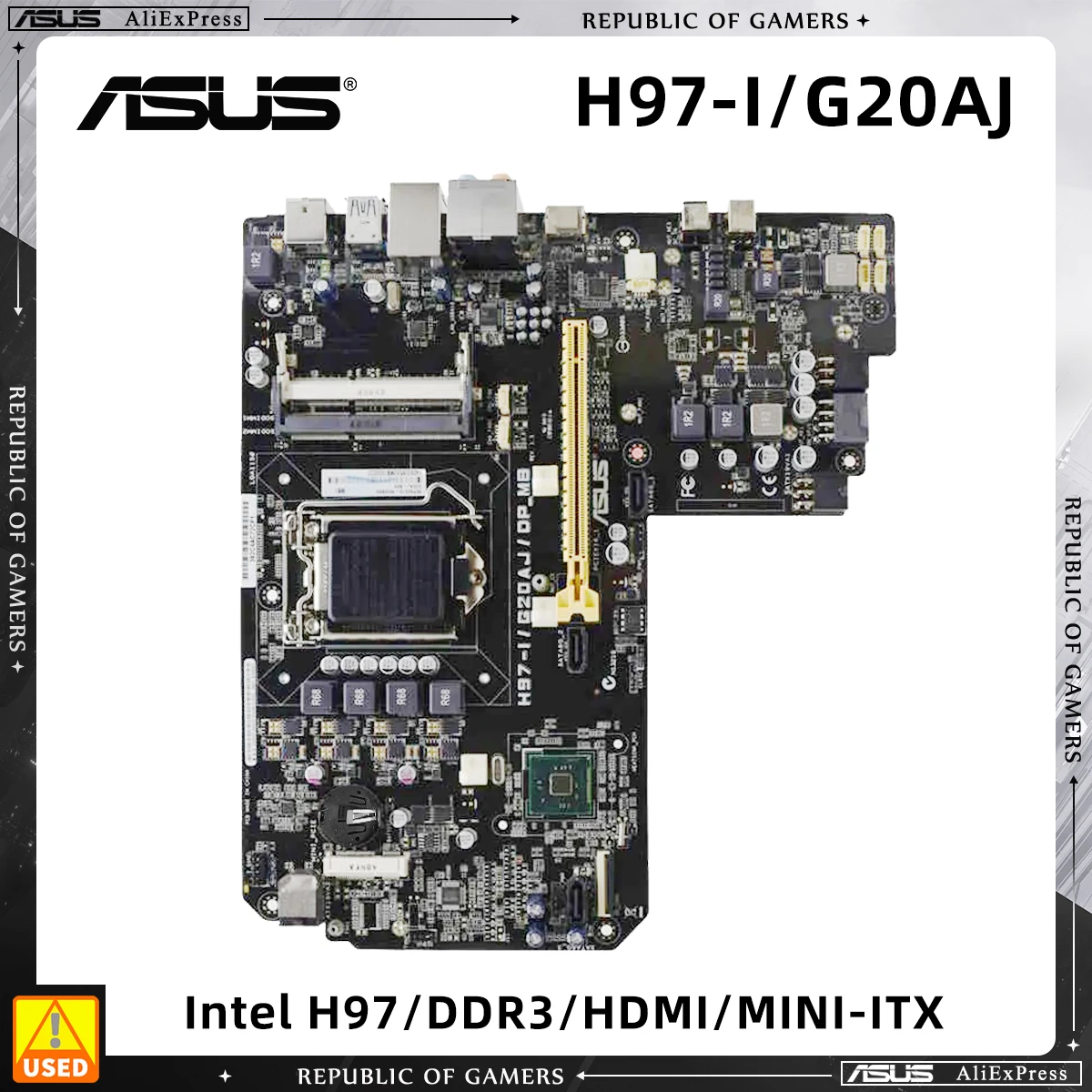 

ASUS H97-I/G20AJ/DP_MB Mini-ITX Motherboard With LGA 1150 Socket for Intel 4th Gen Core Processors Supports Dual DDR3 RAM Slots