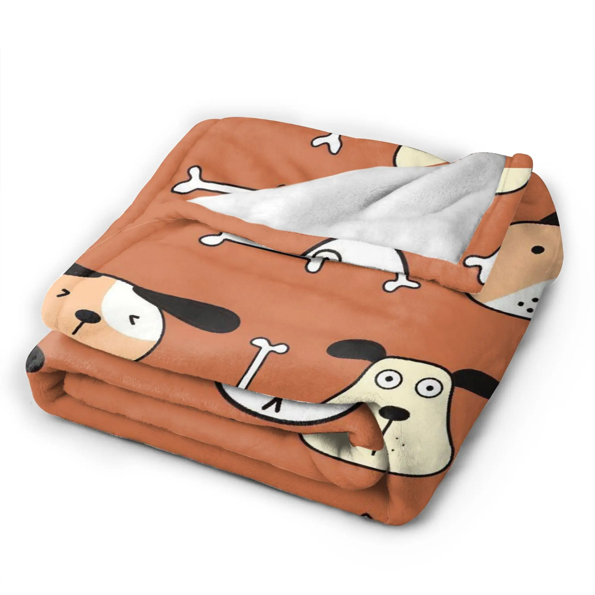 Retro Vintage Art Cute Dogs Plush Blanket Children  Flannel Throw Blanket For  Soft Custom DIY Quality Bedspread Birthday Gift