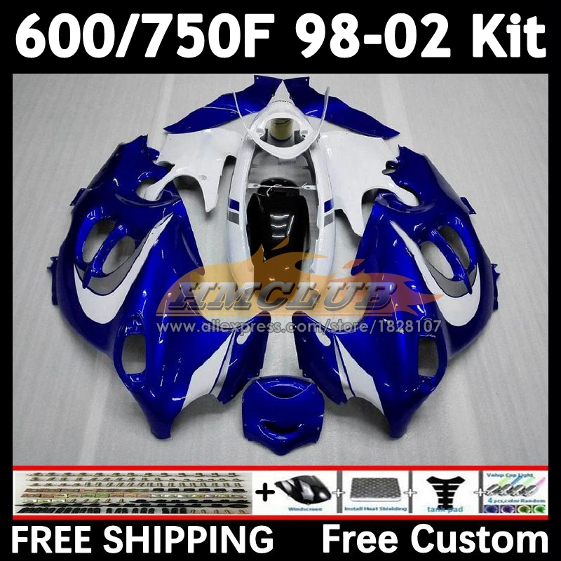 Body For SUZUKI KATANA blue white GSXF 600 750 GSXF600 1998 1999 2000 2001 2002 24No.4 GSX750F GSXF750 98 99 00 01 02 Fairing