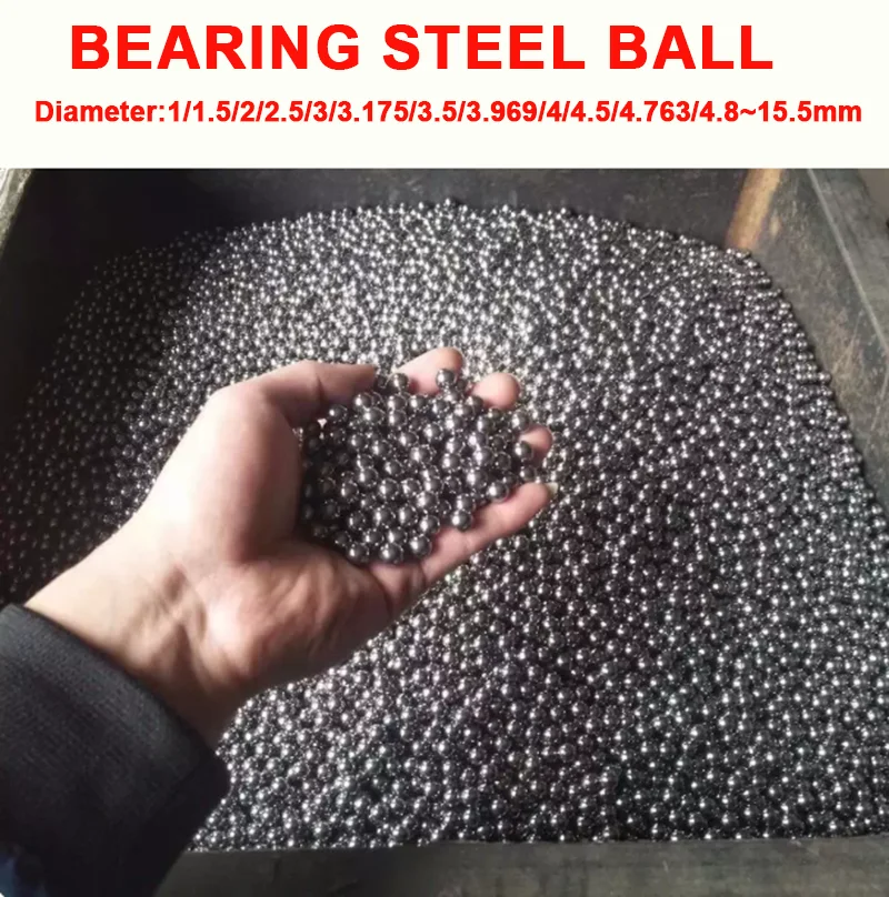 1-50Pcs Bearing Steel Balls Solid Precision Carbon Steel Ball 1-15.5mm For Bearing Machinery Repair Hardware Replacement Parts