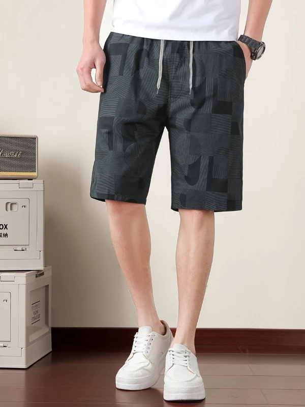 

Summer Men's Cotton orts Casual Beachwear Five-Quarter Length Breathable High Waist Faion Urban Sle Busin Casual