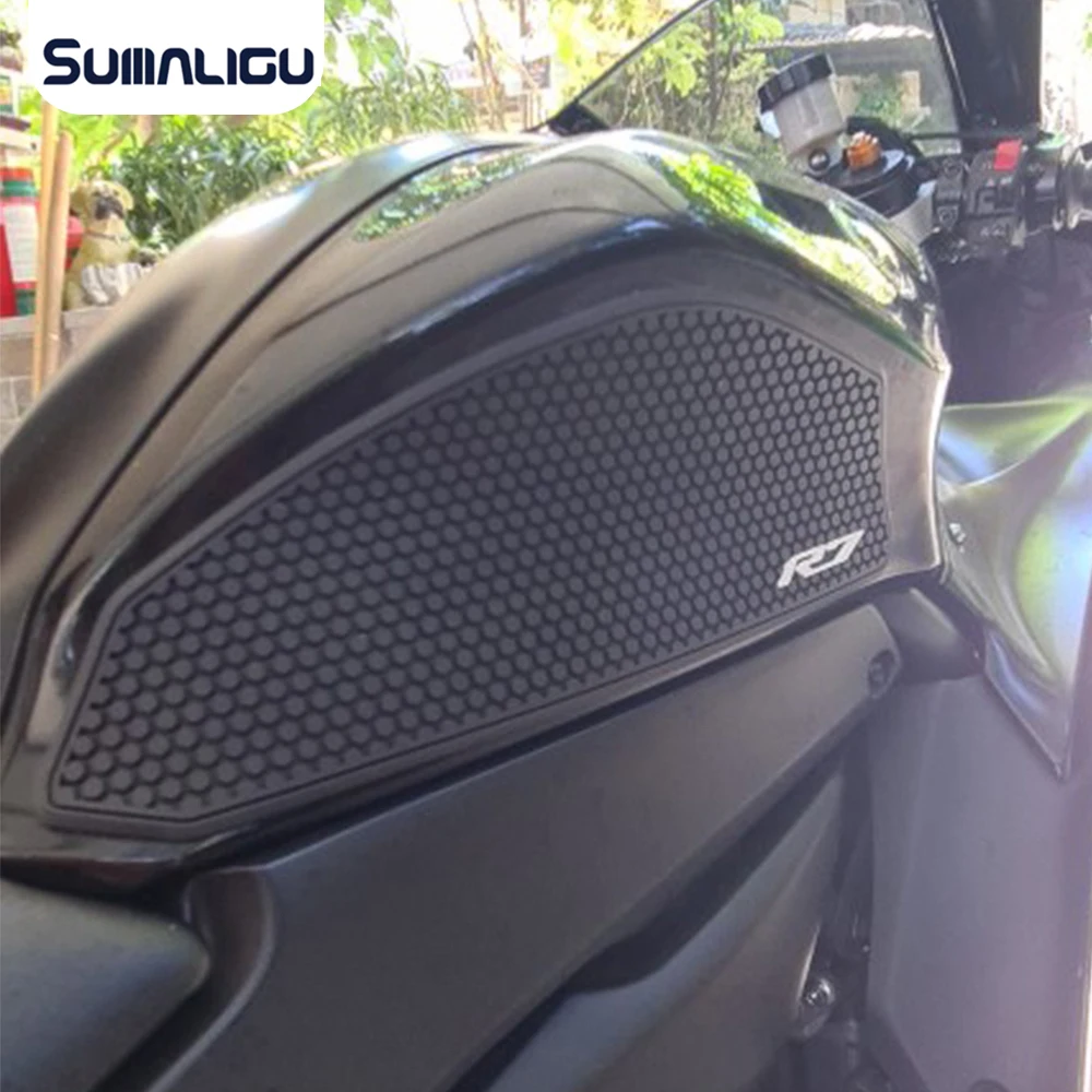 For YAMAHA YZF-R7 2022 2024 Motorcycle Tank Mat Anti-Slip Tank Mat Protective Sticker Side Sticker Tow Tank Mat