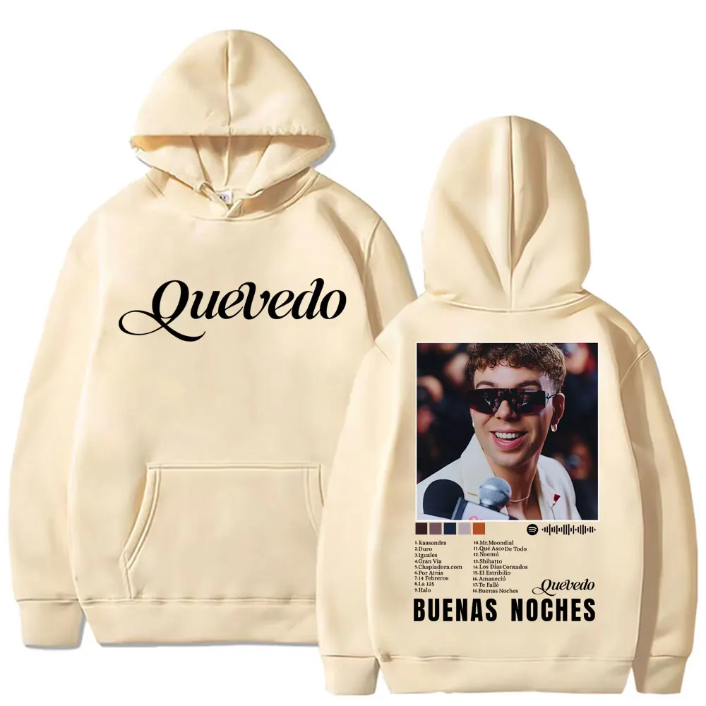 مغني الراب Quevedo Buenas Noches ألبوم هوديس الرجال موضة الهيب هوب البلوز الصوف عادية المتضخم البلوفرات الشارع الشهير الهدايا