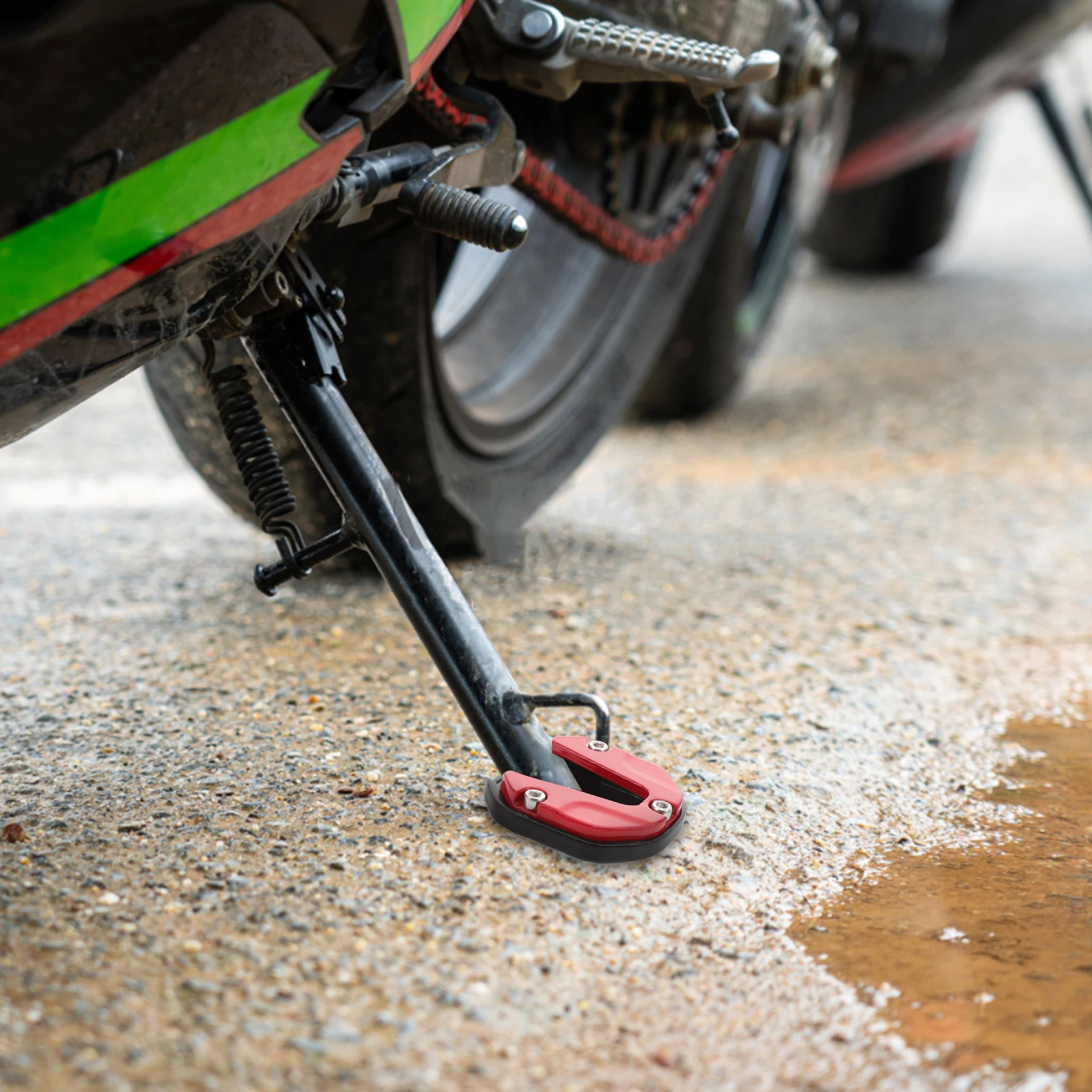 

Motorcycle Side Stand Replacement Part Extension Foot Anti Slip Pads For Accessories Support Replacement Pads Plate Pad
