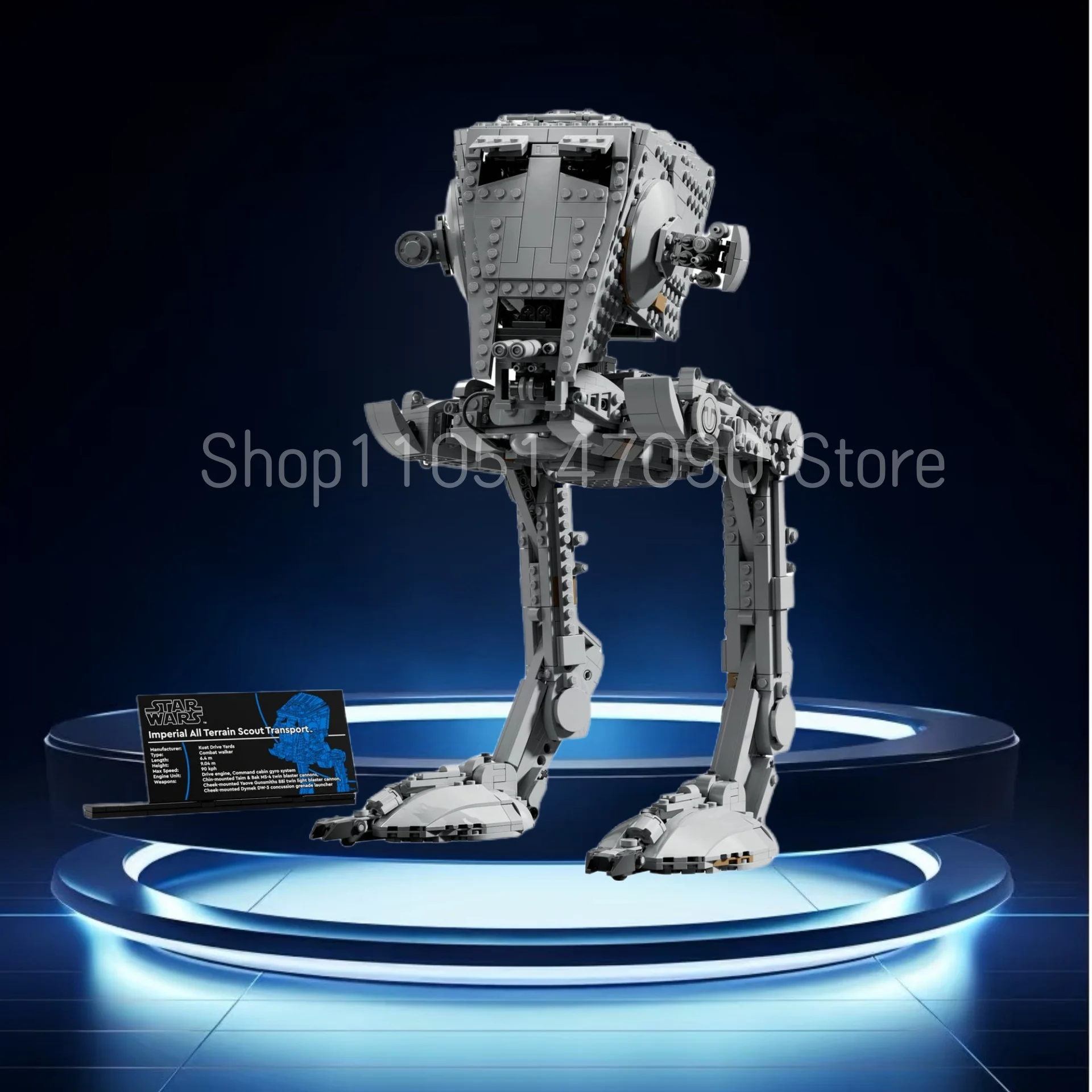 مكعبات بناء صغيرة جديدة من ATST Walker Moc لتقوم بها بنفسك مجموعة الطوب التعليمية للأطفال والكبار هدايا عيد الميلاد وعيد الميلاد #1