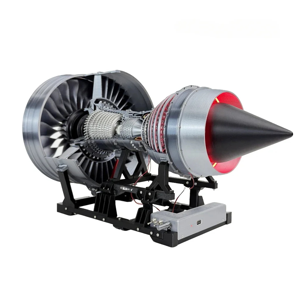 New Trent900 Turbofan Engine Model 55cm PLA 3D Printed with Light Engine Model Toy Gift