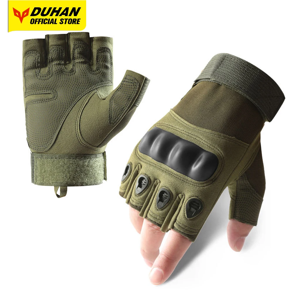 Outdoor Half Finger Protective Tactical Gloves Motorbike Riding Gloves New Spring And Summer Camouflage Gloves