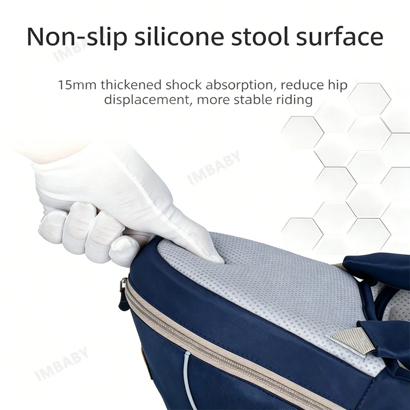 New IMBABY 0-48 Months Baby for Ergonomic Kangaroo Ultifunctional Waist Stool One-shoulder with Hip Seat Baby Wrap Sling Travel view 2