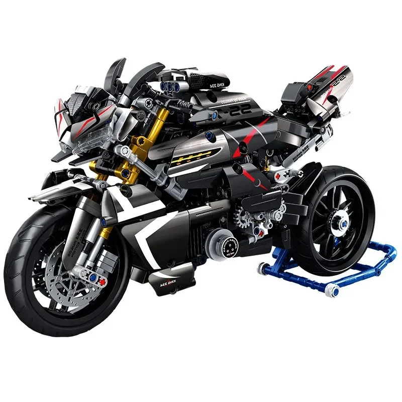 Technical Japan Motorcycle 1:8 Scale GSX1300R B-King Building Block Motor Vehicle Model Sets Brick Motorbike Toy Collection