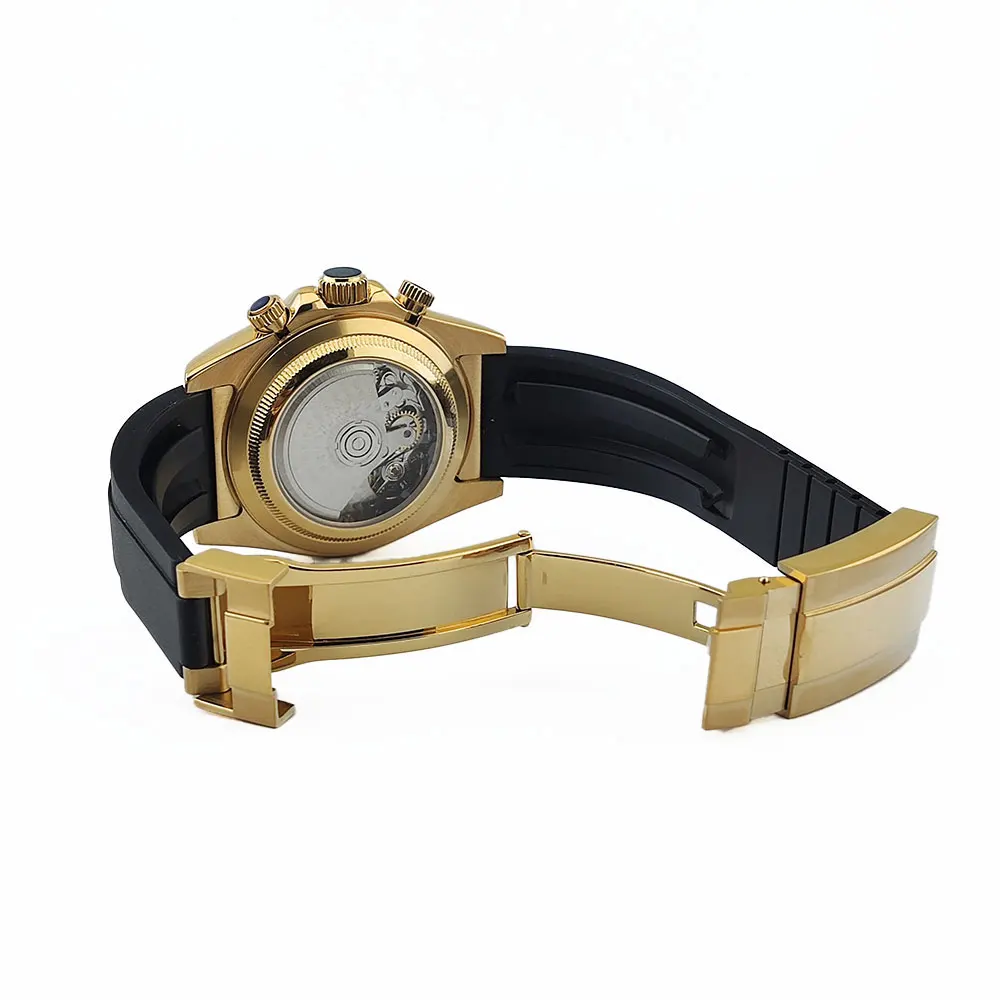 นาฬิกาหรูที่กําหนดเองทอง Chronograph Equation Racing Men นาฬิกากลไกอัตโนมัติกันน้ํา 10ATM Sapphire 4613 การเคลื่อนไหว