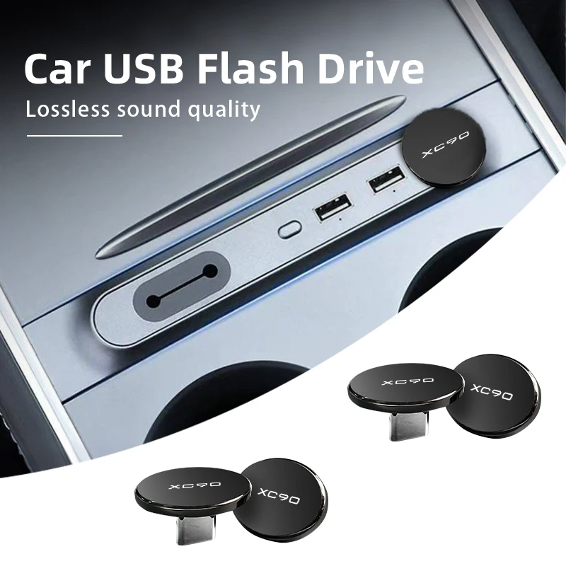 

Car Sticker Logo U Disk Flash Drive Type C USB Storage Memory Accessories For Volvo XC90 XC60 C30 T6 S60 EX90 C70 XC40 V40