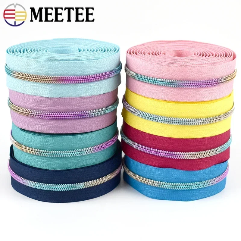 2/5/8/10/20M Meetee 5# Nylon Zipper Closure Zippers Repair Kit Handbag Jacket Bag Zips Tape By Meters Garment Sewing Accessories