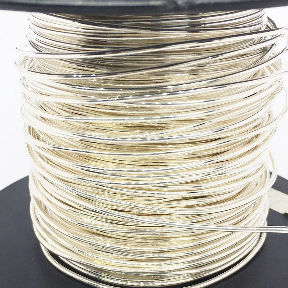 Audiocrast 99.998% High Purity Solid Pure Silver Hook Up Wire Ø 1.5mm 19 AWG Audio Cable DIY HiFi