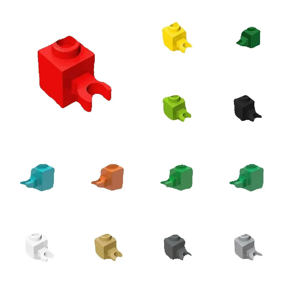 

50pcs 60475 Modified 1x1 Building Blocks Kit With Open OClip Educational Bricks Particle Puzzle Toys Children Birthday Gift